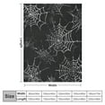 thumbnail image 4 of JRXY Spider Web Throw Blanket Gothic Black Blanket Skeleton Blanket Witch Blanket for Skull Bedding Goth Bedding Haunted Mansion Couch Sofa Bed Chair Use White, 4 of 6