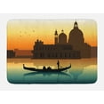 thumbnail image 1 of Romantic Bath Mat, People in Gondolas Venice City of Historical Importance Abstract Illustration, Non-Slip Plush Mat Bathroom Kitchen Laundry Room Decor, 29.5 X 17.5 Inches, Multicolor, Ambesonne, 1 of 2