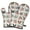 Boston Terrier Dog, variant on Cute Oven Mitts,Grey Dog Paw Footprint Oven Mitt 2-Pack Set,Kitchen Gloves for Oven,Heat Resistant Oven Mitts 7.7"x12"