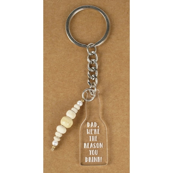 Inkdotpot Funny Keychain Dad We'Re The Reason You Drink! Acrylic Engraved Keychain Funny Adult Sarcastic Novelty Gift