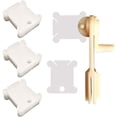thumbnail image 2 of 300 Pieces Plastic Floss Bobbins with Bobbin Winder for Cross Stitch Cotton Thread Craft DIY Sewing Storage, White, 2 of 5