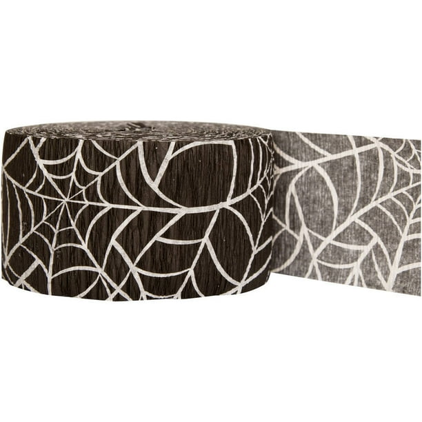 75' Crepe Paper Spider  Halloween Party Streamers