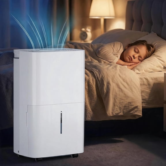 Memoryfield 22 Pint Dehumidifier for Up to 3000 Sq Ft, 2.4 Gallon Water Tank, Reusable Air Filter, for Basement, Bathroom Bedroom, White