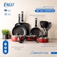 thumbnail image 3 of Batería de Cocina Ekco 14 Piezas de Aluminio Roja Modelo Classic, 3 of 8