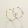 thumbnail image 2 of Anygolds 14K Real Solid Gold Adults' Diamond Continuous Hoop, 20G Body Piercing, 2 of 7