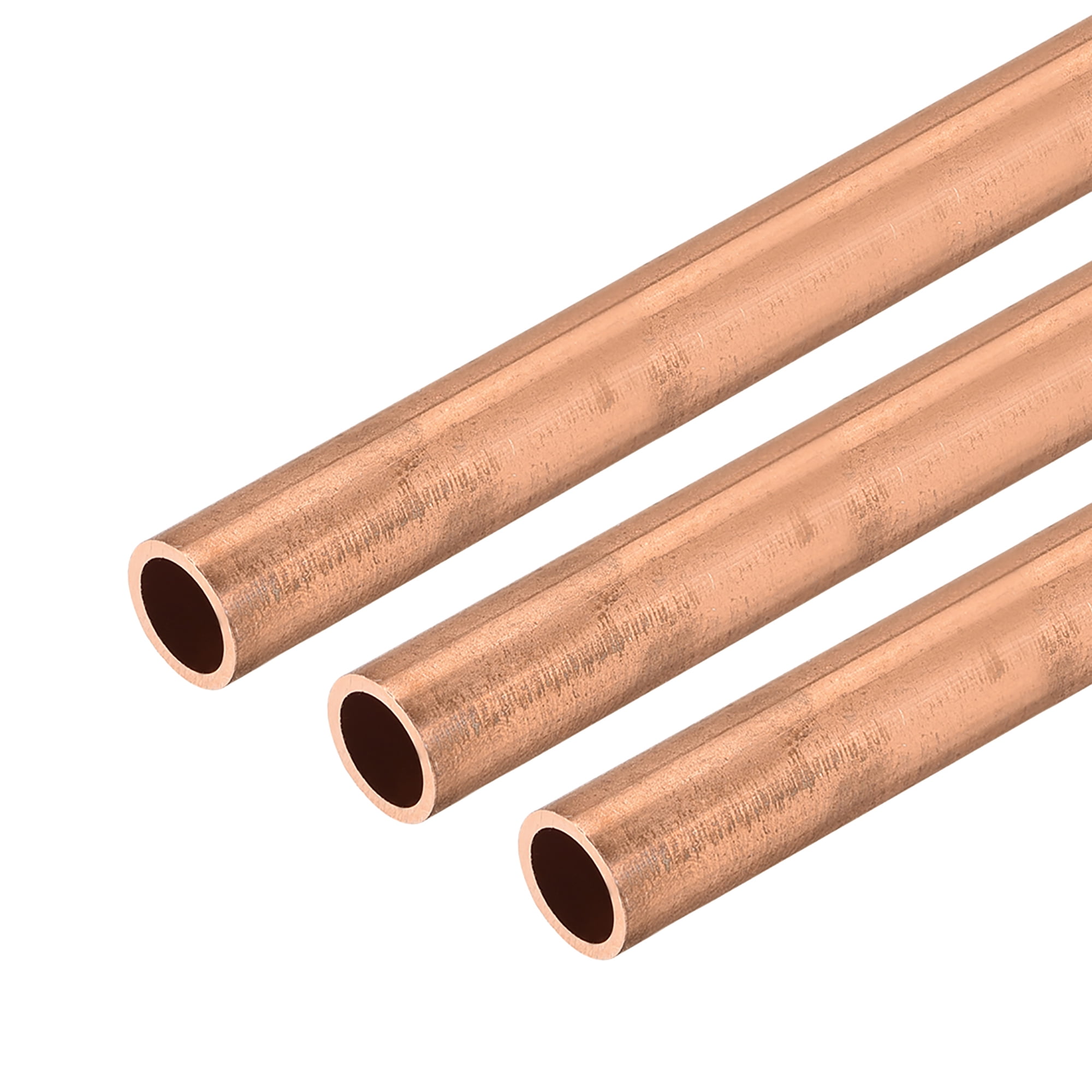 Copper Round Tube 9mm OD 1mm Wall Thickness 300mm Long Straight Pipe 3