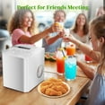 thumbnail image 5 of Haysky Countertop Ice Maker, 26lbs in 24Hrs, 9 Cubes Ready in 6 Mins, Self-Cleaning, Portable Compact Ice Maker Machine with Basket and Scoop for Home, Kitchen, Camping, RV, Party, White, 5 of 10