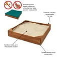 thumbnail image 3 of Badger Basket Simple Wooden Sandbox with Liner and Cover, 3 of 9
