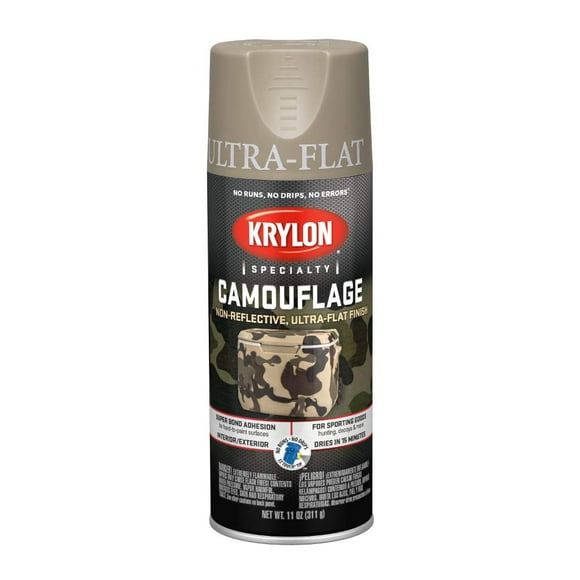 11 oz Krylon K04291777 Fusion For Plastic Khaki Spray Paint Camouflage