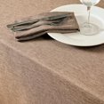 thumbnail image 5 of Mebakuk Rectangle Table Cloth Linen Farmhouse Tablecloth Waterproof Anti-Shrink Soft and Wrinkle Resistant Decorative Fabric Table Cover for Kitchen (Oblong 60 x 120 Inch (10-12 Seats), Flaxen), 5 of 6