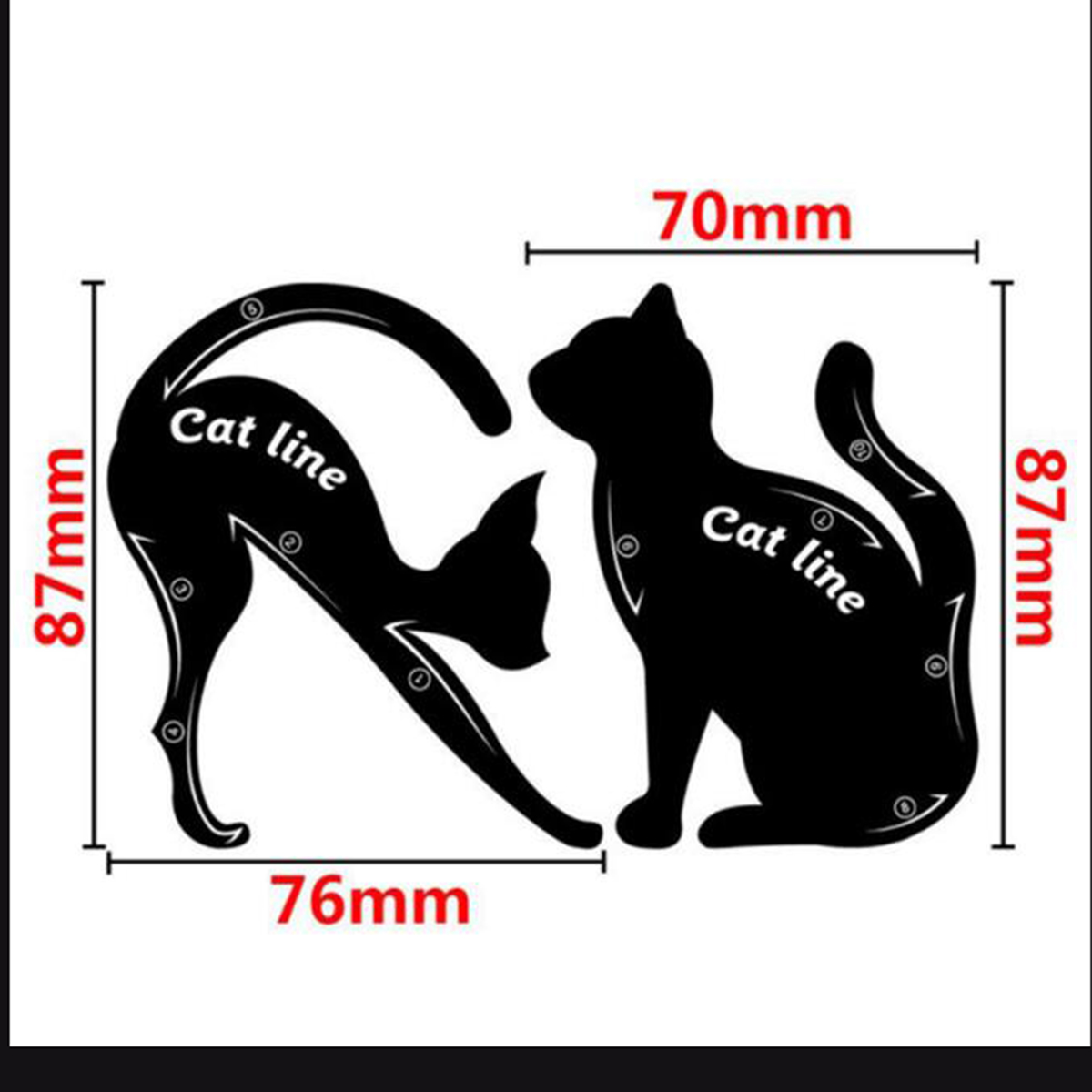 2pcs set makeup cat eye eyeliner stencil eyeliner stencil models eyebrow black walmart com