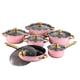 thumbnail image 1 of Juego de utensilios de cocina de acero inoxidable de 6 piezas con mango ergonómico portátil, que incluye un Rosa, 1 of 9
