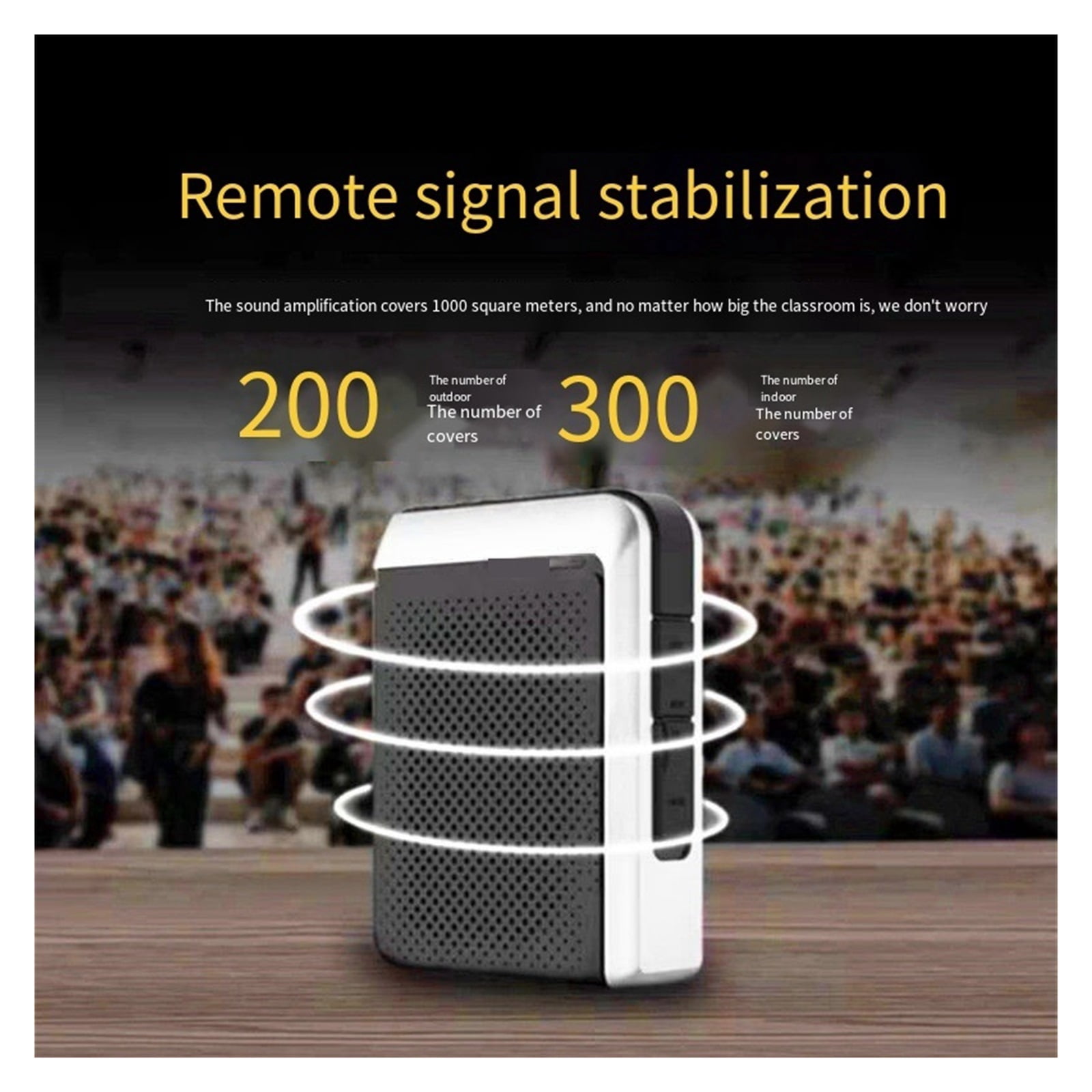 30W 2.4G Professional Loudspeaker Wired/Wireless Microphone Speaker Teacher School Tour Guide FM Radio Megaphone ,Powerful Voice Amplifier