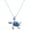 Blue, variant on Sea Turtle Pendant Necklace for Women Men Silver Plated Link Chain Animal Jewlery