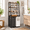 Rustic Brown + 2-Color-2 Bags-120 L, variant on Black + 3-Color 3 Bags-180 L 3 Section Laundry Hamper with 4 Tiers Pull-Out Storage