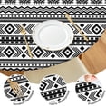 thumbnail image 4 of Fitted Round Tablecloth, Elastic Edge Design, Suitable for Round Tables Ranging from 36 in to 44 in,Round Outdoor Tablecloth,Bohemian,Easy Clean & Stain Resistant, 4 of 6