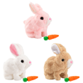 thumbnail image 1 of Pascua Eléctrico Walk Talk Hopping Bunny Juguete Con Zanahoria para Regalo () Rosa, 1 of 8