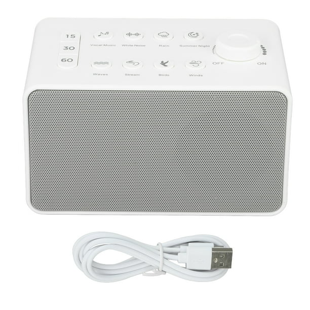 Máquina de ruido blanco S16, recargable por USB, portátil, con 8 sonidos naturales para bebés, adultos y niños que duermen.
