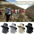 thumbnail image 3 of Detachable Eaves Cap Wide Brim Face and Neck Protection Hat Sun, 3 of 9