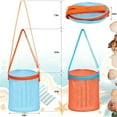 thumbnail image 2 of Sea Shell Bags for Beach,2pcs Mesh Seashell Holder,Shelling Collecting Tools Travel Sand Toys Storage Bucket for Sandbox,Beach Vacation Essentials,The Beach Must Haves Sand Box Toy Bag, 2 of 6