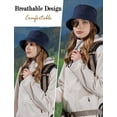thumbnail image 5 of HonorHut Sun Hats Waterproof Lightweight Bucket Caps Packable Summer Cap with Adjustable Chin Strap Breathable Hiking Fishing Hat Outdoor Protection Navy Blue, 5 of 7
