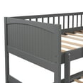 thumbnail image 4 of Euroco Wood Bunk Bed Storage, Twin-Over-Twin-Over-Twin for Bedroom, Gray, 4 of 17