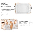 thumbnail image 2 of Yayeee 2 Pack Canvas Storage Basket with Handles for Shelves Fabric Bins Closet Organizer, Orange Seahorse, 2 of 8