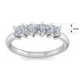 thumbnail image 5 of SuperJeweler 1 Carat Princess Shape Diamond Wedding Band In 14 Karat White Gold, 5 of 6