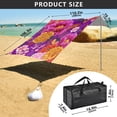 thumbnail image 4 of Portable Beach Tent Sun Shelter With Ground Pegs Water And Wind Resistant Sun Shade Canopy Angle Adjustable Floral Patterns, 4 of 7
