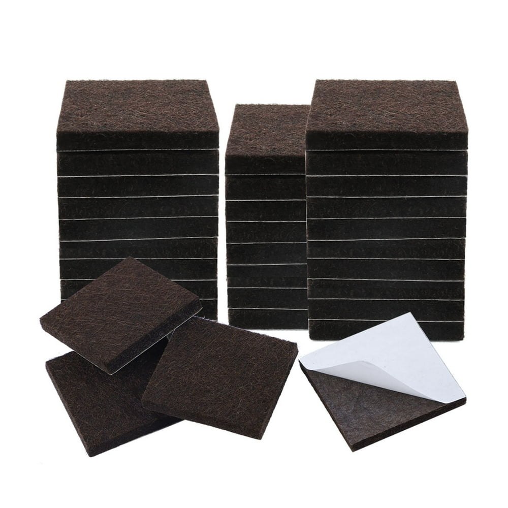 Felt Furniture Pad Square 1 1/2" Self Adhesive Desk Protector 32pcs