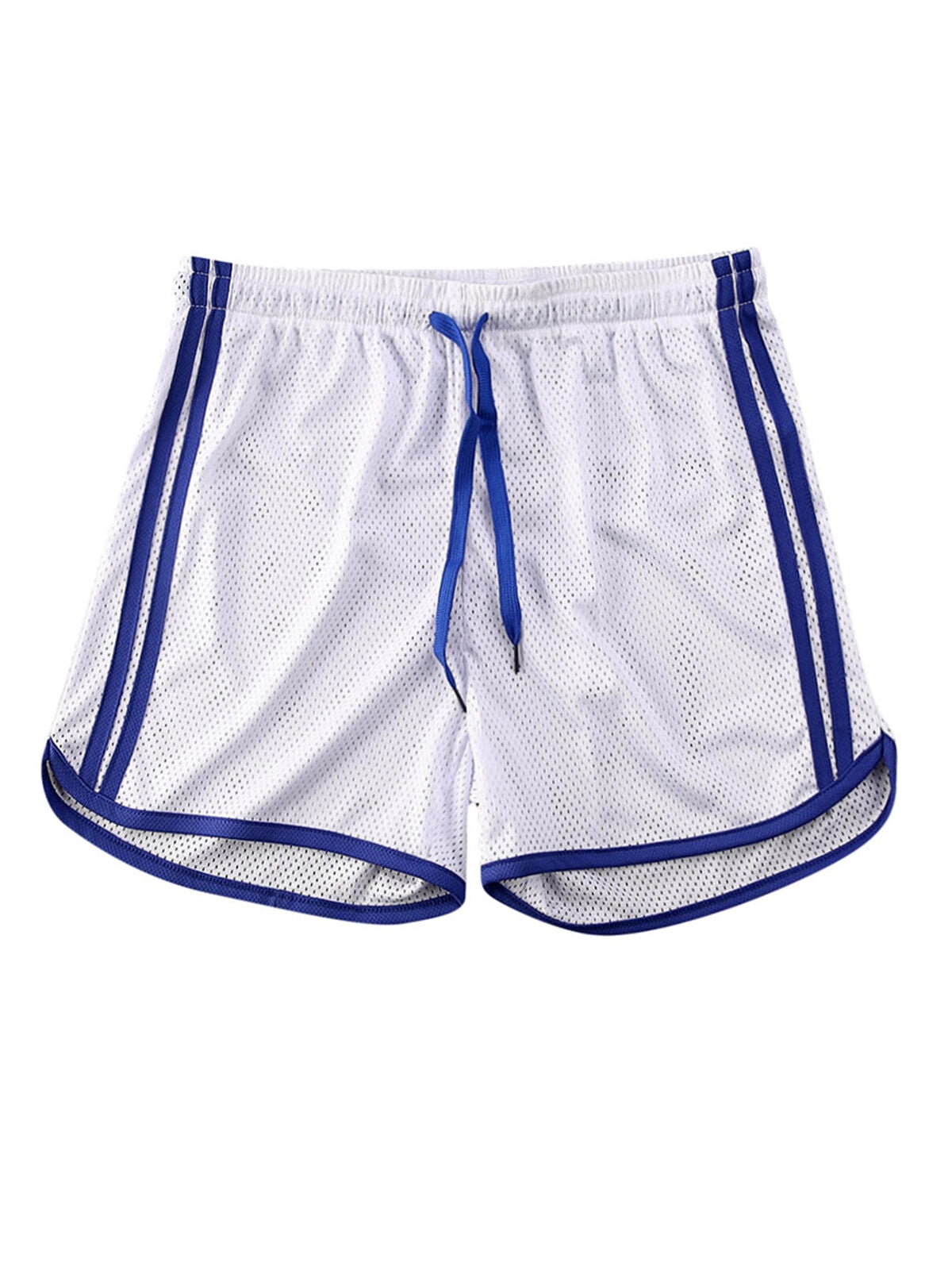 ROOMYDEAL Basketball Sport Shorts Fans Quick Dry Retro Mesh Embroidered Fans Workout Gym Athletic Casual Shorts (Medium, 2)