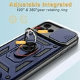 thumbnail image 5 of Liwarace Case with Ring Stand and Slide Camera Lens for iPhone 16 Pro Max/16 Pro/16 Plus/16, Blue, 5 of 15