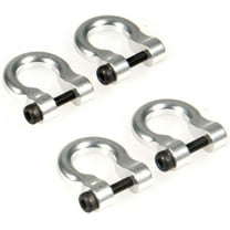 Heavy-Duty Aluminum Red Anodized 2 Pair Set D-Ring Tow Shackles Traxxas TRX-4 RC Crawler Car