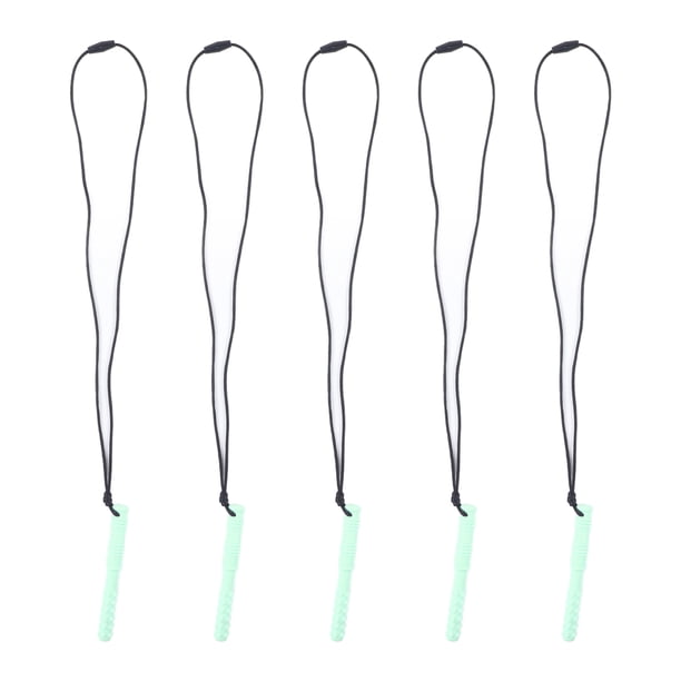 Collares para masticar Nikou 5 piezas Silicona grado alimenticio Verde menta