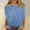 Light Blue, variant on 3/4 Length Sleeve Womens Tops Sevevn Fashion Women's Pullover Shirt With Sequins And Casual Round Neck 3/4 Sleeve