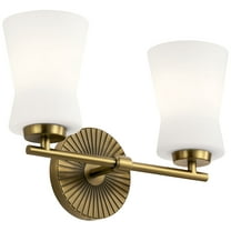 Kichler Brianne 9 1/2"H 2-Light Brushed Natural Brass Wall Sconce