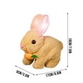 thumbnail image 2 of Interactive Easter Bunny Plush Toy – Electronic Walking Hopping Easter Bunny with Wiggling Ears – Soft Stuffed Easter Rabbit Animal for Home Easter Decoration & Pet Companion Gift, 2 of 3