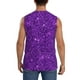 thumbnail image 4 of Balery Purple Glitter Camisetas sin mangas para hombre, absorbe la humedad y protege contra el mal olor.-3X-Large, 4 of 7