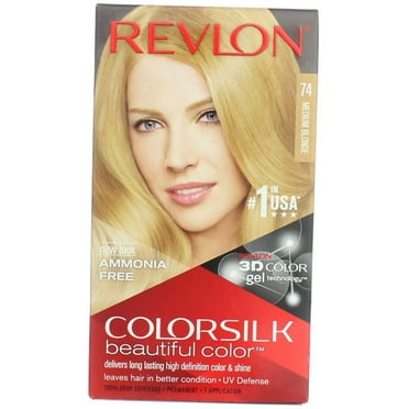 Revlon Colorsilk Beautiful Haircolor, Ammonia-Free, Permanent Haircolor (Pack Of 4) (#74 Medium Blonde)