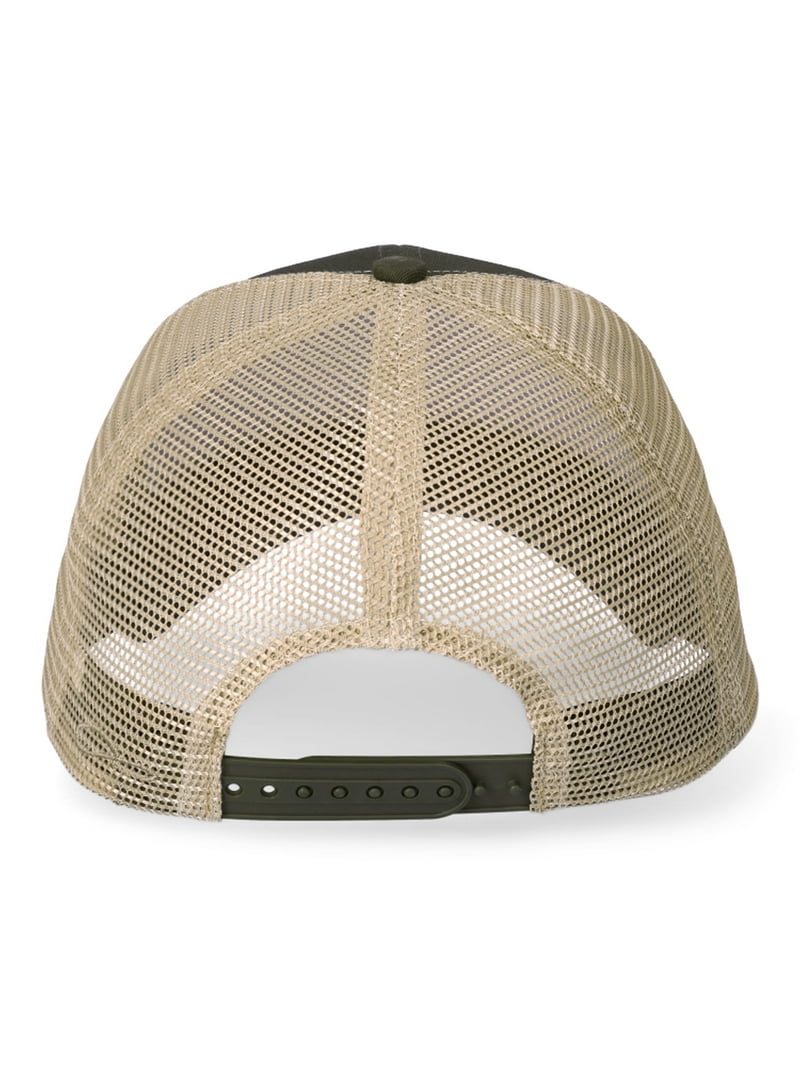 George Men's Cotton Twill Mesh Back Baseball Cap, Olive Khaki