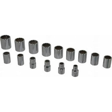 Proto 15 Piece 1/2" Drive Socket Set 12 Points, 3/8" to 1-1/4" Range," Measurement Standard