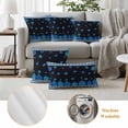 thumbnail image 6 of Blue Pumpkin Outdoor Waterproof Pillow Covers, Fall Thanksgiving Boho Geometric Check Decorative Square Throw Pillowcase Sofa Cushion Sham for Patio/Couch/Chair, 24"x24" 2 Pack, 6 of 8