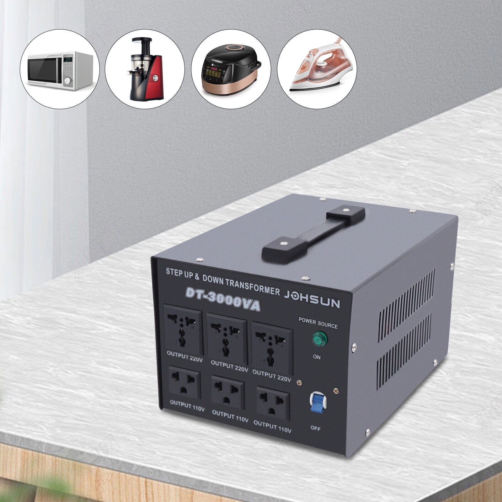 MONIPA 3000W Heavy Duty Voltage Converter Transformer 110V-220V/ 220V-110V Step Up/Down