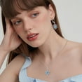 thumbnail image 3 of Inpasne Snowflake Necklace for Women 925 Sterling Silver Snowflake Pendant Necklace Aquamarine Jewelry Christmas Gift for Her Mom Wife, 3 of 6