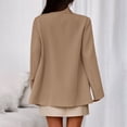 thumbnail image 6 of Women's 2025 Fall Winter Office Blazer, Notch Lapel Slim Fit Open Front Jacket, Business Casual Work Suit for Women, Tailored Career Blazer with Pockets, Professional Long Sleeve Coat Khaki XL, 6 of 10