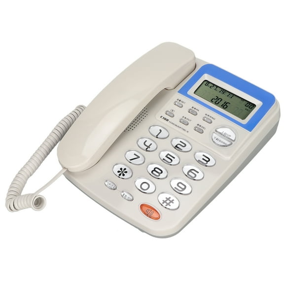 Wired Telephone, View Call Records Corded Telephone Durable W168 for Home for Office