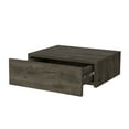 thumbnail image 4 of Vienna Floating Nightstand: Dark Brown Engineered Wood, Wall-Mounted Storage Drawer, Contemporary Style for Bedroom, 15.7"W x 13.4"D, Space-Saving Design, TSCA &amp; FSC Certified, 4 of 7