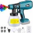thumbnail image 1 of Rociador de Pintura Inalámbrico Compatible con Batería Ma*kita, Rociador de Pintura Eléctrico Pistola de Pintura HVLP con 3 Patrones 4 Boquillas de Tamaño para Pintar en Casa Muebles Gabinetes (Solo, 1 of 7