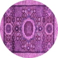 thumbnail image 1 of Ahgly Company Indoor Round Abstract Purple Modern Area Rugs, 5' Round, 1 of 4