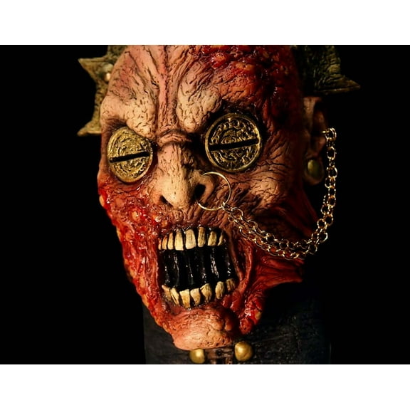 Famine Black Horseman of the Apocalypse - Halloween Adult Latex Mask - Full Over the Head Realistic Mask